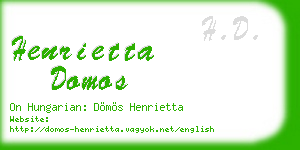 henrietta domos business card